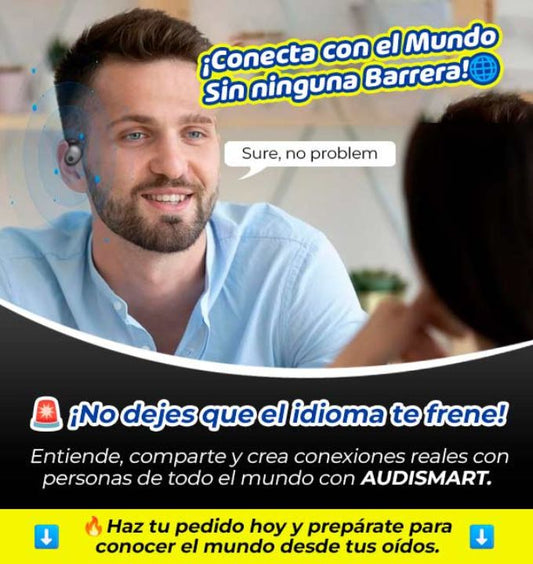 Audífono de traducción AUDISMART MAS DE 140 IDIOMAS EN TIEMPO REAL